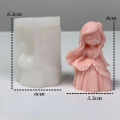 DIY Girl Doll Silicone mold 3D Princess Statue Resin Crafts Plaster mold Cute doll candle soap chocolate ice cube baking tools.