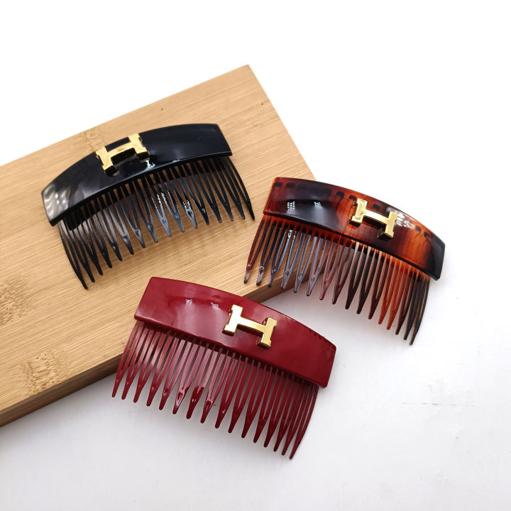 Solid Color Frosted Hair Comb Plastic Teeth Inserted Comb Fixed Combs Invisible Extra Hair Holder Fixed Combs