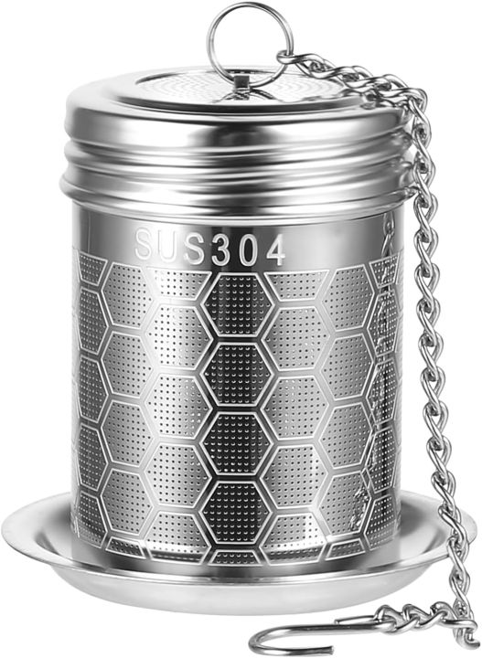304%20Stainless%20Steel%20Tea%20Strainers%20Set:%20Extra%20Fine%20Mesh%20Tea%20Infuser%20for%20Loose%20Leaf%20Tea%20-%20Updated%20Slim%20Threaded%20Lid%20for%20Black%20Tea%20-%20Image%208