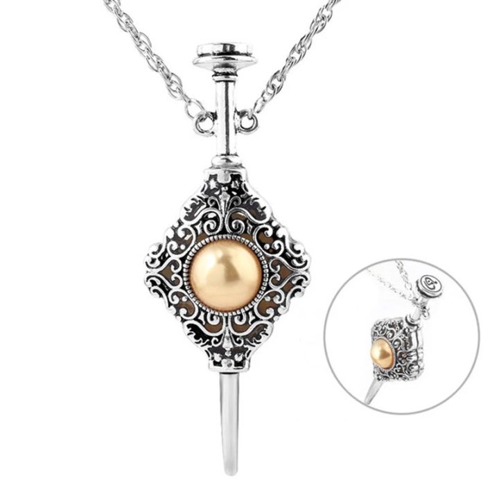 Double Sided Blood Pact Charm Necklace Silve Fantastic Dumbledore Grindelwald Blood Pendant Necklace For Movie Fans Jewelry Gift