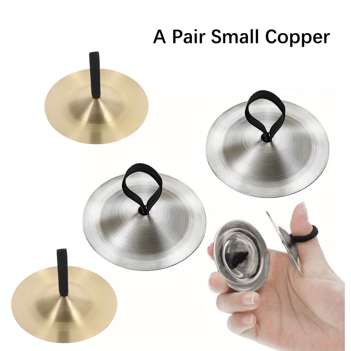 Mini Percussion Instrument Miwayer 1 Pair Small Copper Finger Cymbals, Mini Percussion Instrument ...