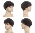 Men's Wig Patch Thick Human Hair Toupee with Around Hair Replacement Prosthetic Hair Wig Male Pieces For Men Baldness Natural. 