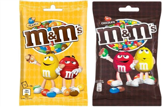 M&M’S Chocolate & Peanut Beans x 2 Packets of 82gms