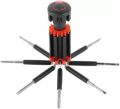 8 in 1 Portable Screwdriver Tool kit | Multifuction Screwdriver Set | Hardware Repair Tool with 6 LED Torch Combination for All Household, Car, Bike. 