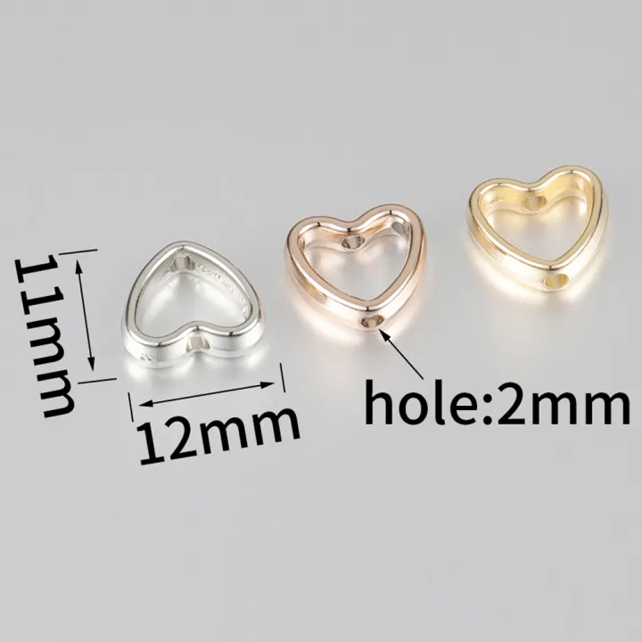 50pcs%20Heart%20Frame%20Wrapped%20Bead%20Double%20Stright%20Hole%20Spacers%20Loose%20Beads%20%20for%20Jewelry%20Making%20DIY%20Findings%20-%20Image%205