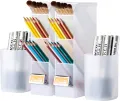 Pen Organizer Desk Organization Cute Desk Pencil Markers Cup Holder Storage Box Set Multi-Functional Stationary for Home Office. 