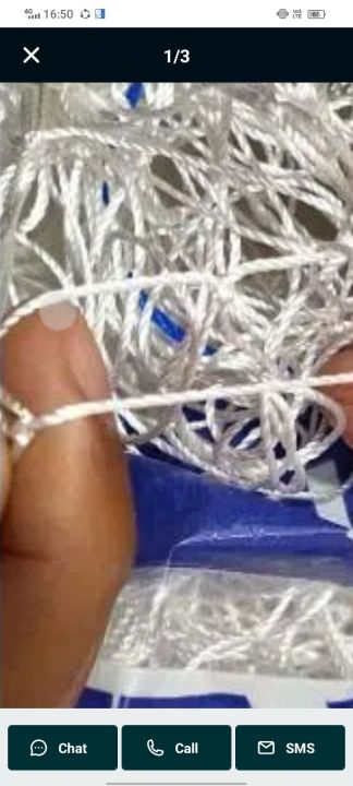 Cricket Practice Net 40 x 10 (White) Thickness: 1. 5mm.