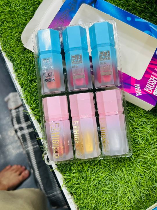 1 Pc Random Shade, Glow & Tint Makeup Beauty Liquid Highlighter & Blush ...
