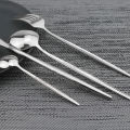 24Pcs Black Handle Golden Cutlery Set Stainless Steel Knife Fork Spoon Tableware Flatware Set Festival Kitchen Dinnerware . 