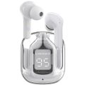 Air31 TWS dual Earbuds handfree Bluetooth Wireless Earbuds Transparent crystal frame Bluetooth headset Digital Display powerbank for earbuds charging. 