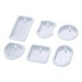 Resin keychain molds 6pcs/set DIY Epoxy Keychain Silicone Mold Resin Hanging Pendant Craft Moulds Mirror Effect Jewelry Necklace Pendant Silica Mold |ART COLLECTION (ISB). 