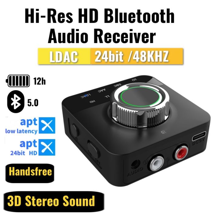 Hires Ldac Bluetoothcompatible5 0 Receiver With Micrca 3 5mmaux Aptx - View #2