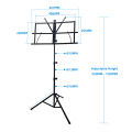 2 in 1 Music StandDual Use Folding Sheet Music Stand Desktop Book Stand Portable and Lightweight. 