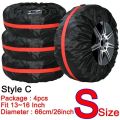 Universal 4Pcs Spare Tire Cover Case Polyester Car Tyre Storage Bags Automobile Tyre Accessories Auto Vehicle Wheel Protector. 