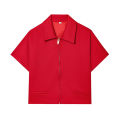 HipSeam Women Lapel Collar Short Jacket Women's Cropped Short Collared Jackets With Zipper Lady Short Sleeve Coat Female Jacket. 