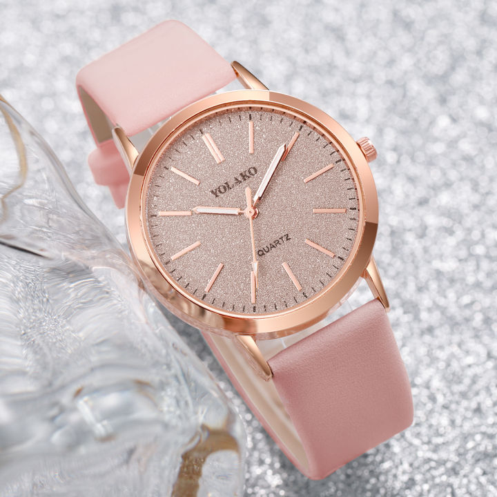 2PCS/Set%20Women's%20Watches%20Fashion%20Matting%20Dial%20Leather%20Band%20Analog%20Quartz%20Watch%20Set%EF%BC%88Without%20Box%EF%BC%89%20-%20Image%205