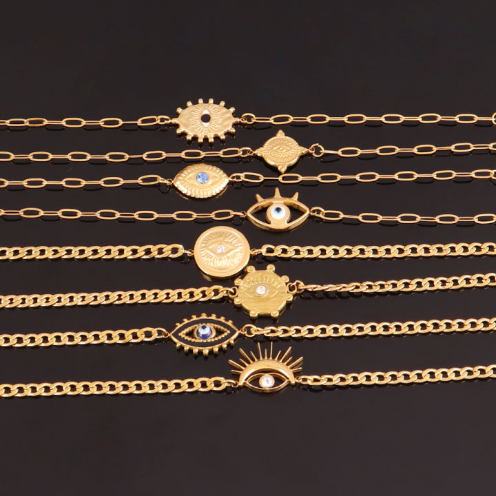 316L%20Stainless%20Steel%20Evil%20Eyes%20Chain%20Bracelet%20For%20Women%20Fashion%20Girls%20Wrist%20Chain%20Wrist%20Jewelry%20Party%20Holiday%20Gifts%20Accessories%20-%20Image%205