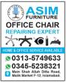 office chair repairing and spare parts available. 