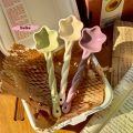 Ceramic Star Shaped Spoon Twisted Spoon Cute Long Handled Cream Design Coffee Stirring Spoon.
