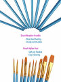 Professional Acrylic Paint Brush Set 10pcs Nylon Hair Brushes for All Purpose Oil Watercolor Painting Artist. 