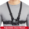 Adjustable Chest Mount Harness Strap For  Hero 13 12 11 10 9 SJCAM SJ4000 Insta360 AKASO  Osmo Action Camera Accessories. 