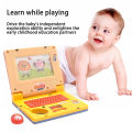 Simulation Notebook Computer Toy with Light Music Cartoon Characters Children's Enlightenment Multi-function Electronic Laptop. 