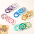 6pcs Sweet Cute Colorful Spiral Hair Ties Resin Jelly Coil Hair Rings Elastic Women Girls Ponytail Holders Hair Accessories. 