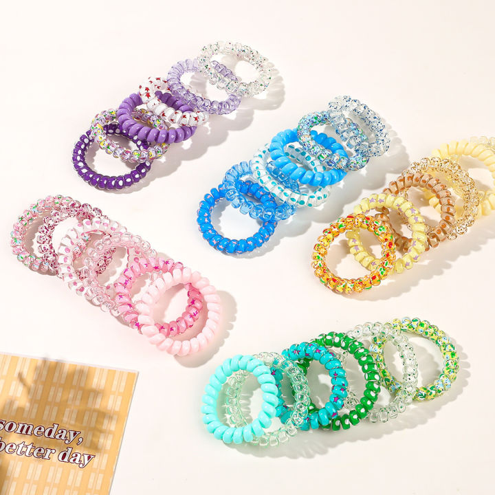 6pcs%20Sweet%20Cute%20Colorful%20Spiral%20Hair%20Ties%20Resin%20Jelly%20Coil%20Hair%20Rings%20Elastic%20Women%20Girls%20Ponytail%20Holders%20Hair%20Accessories%20-%20Image%205