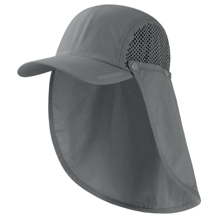 BASSDASH%20UPF%2050+%20Foldable%20Fishing%20Hat%20Baseball%20Cap%20with%20Removable%20Neck%20Flap%20Portable%20for%20Men%20Women%20Golf%20Hiking%20-%20Image%207