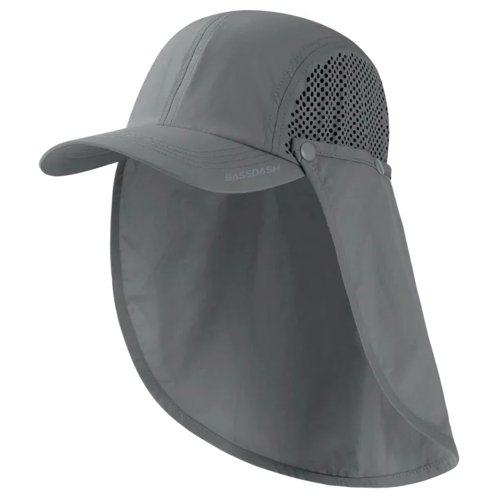 BASSDASH%20UPF%2050+%20Foldable%20Fishing%20Hat%20Baseball%20Cap%20with%20Removable%20Neck%20Flap%20Portable%20for%20Men%20Women%20Golf%20Hiking%20-%20Image%207