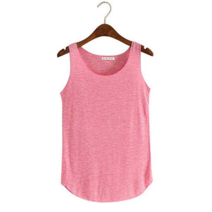 Solid%20Color%20Casual%20Running%20Tee%20For%20Women%20U-Neck%20Beach%20Vest%20Summer%20Loose%20Bamboo%20Cotton%20Blend%20Tops%20Sports%20T-Shirt%20Tank%20Tops%20-%20Image%204