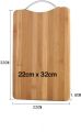 Wooden Chopping Board, Natural Bamboo Wood, (20x30, 22X32, 24x34, X 1.8 cm) Perfect Size Cutting Tray for Kitchen, Vegetables, Fruits, Pizza, Meat, Multipurpose use, with Steel Handle. 