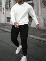 New in Mens Tracksuit Single Piece O Neck Sweatshirt Pants Casual Office Hoodies Jogging Streetwear Autumn Winter Man Clothing. 