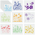 15PCS Large Stencil Templates – 6*6inch Reusable Painting Set for Wall, Fabric, DIY Crafts. 