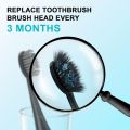 10pcs Replacement Brush Heads for Original Burst Pro Sonic Electric Toothbrush Soft Charcoal Bristles Refill with Dust Cover Cap.