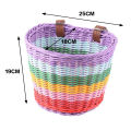 Kid Front Handlebar Bike Basket Vintage Rainbow Color Front Bicycle Basket Suitable for Most Type of Bikes. 