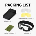 Vozapow Professional Shooting Goggles ANSI Z87.1 Safety Anti Fog Airsoft Tactical Glasses Motorcycle Mountaineering Sunglasses.