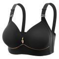 New Non-magnetic Thin Cup Glossy Fat Mm Bra Large Size No Underwire Comfortable Breathable Gathered Women's Underwear. 