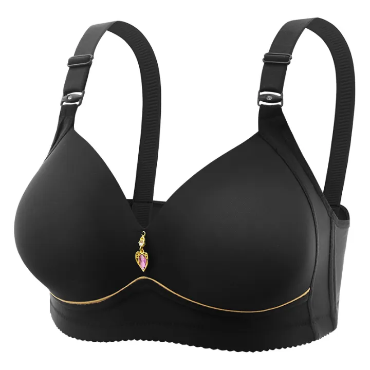 New%20Non-magnetic%20Thin%20Cup%20Glossy%20Fat%20Mm%20Bra%20Large%20Size%20No%20Underwire%20Comfortable%20Breathable%20Gathered%20Women's%20Underwear%20-%20Image%205