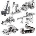 3D Metal Puzzle Mixer Truck Engineering Vehicle DIY Handmade Assembly Model Jigsaw Puzzle Toys For Adult Kids. 