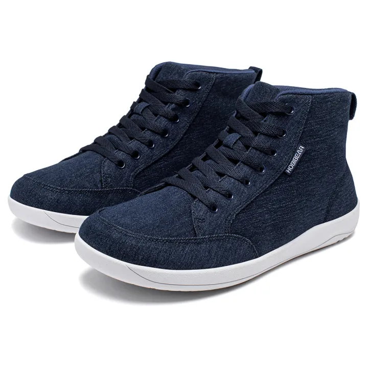 HOBIBEAR%20Mid-Top%20Barefoot%20Shoes%20Unisex%20Wide%20Toe%20Box%20Canvas%20Sneakes%20Zero%20Drop%20Lace%20Up%20Outdoor%20Walking%20Shoes%20-%20Image%205