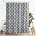 1pc Waterproof Gray Polyester Shower Curtain with Metal Grommets, 180*180cm Durable Fabric Bath Curtain for Bathroom Partitions.