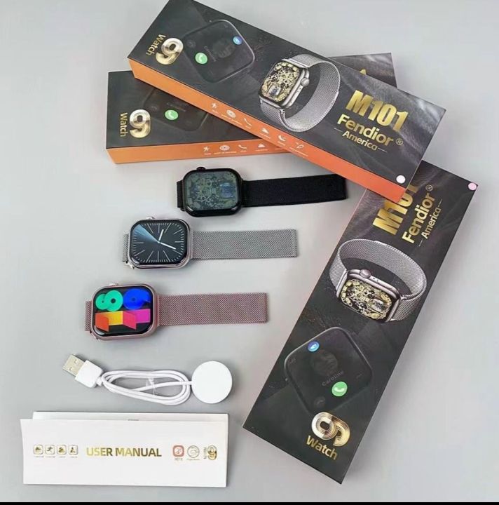 M101 OLED Display Smart Watch with Magnet Strap | Watch 9 Max Smart Ultra Watch New Model 2024