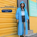 New 1PC Non-disposable Portable Adult Raincoat Eva Poncho Outdoor Travel Transparent Unisex Raincoat For Man Rainwear. 