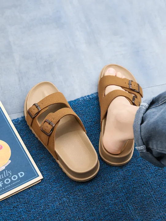 Men's%20Summer%20Fashion%20Suede%20Upper%20Slippers%20Thick-Soled%20Wear-Resistant%20Soft-Soled%20Comfortable%20Slip-On%20Casual%20Buckle%20Sandals%20-%20Image%205