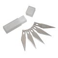 Silver Metal Carving Knife DIY Sculpture Model Making Aluminum Rod Art Knife Wood Carving Blade Hand Tool Set. 
