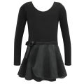 Ballet Leotards for Toddler Girls with Skirt Classic Long Sleeve Dance Gymnastic Ballerina Outfit Dress Stage Dance Wear. 