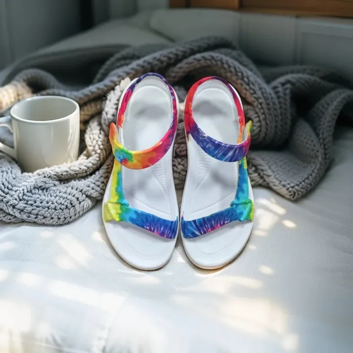 Summer's%20Vibrant%20Statement!%20Women's%20Stylish%20Sandals%20with%20Dazzling%20Colorful%20Gradient%20Upper,%20featuring%20chic%20strap%20design%20to%20highli%20-%20Image%204