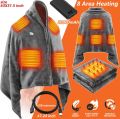 2025 New USB Heated Shawl Blanket, Electric Warming Wrap for Women Men, Rechargeable Battery Powered 3 Heat Settings. 