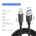 USB 3.2 10Gbps 3A 60W QC 3.0 Type C Cable USB A to Type-C 3.2 Gen2 Cable Data Transfer USB C SSD Hard Disk Cable Fast Charging. 